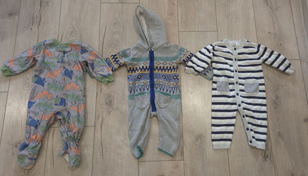 Набір теплих ромперів 3-6 місяців