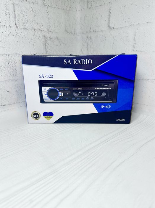 Магнитола SA520 USB AUX Bluetooth с пультом