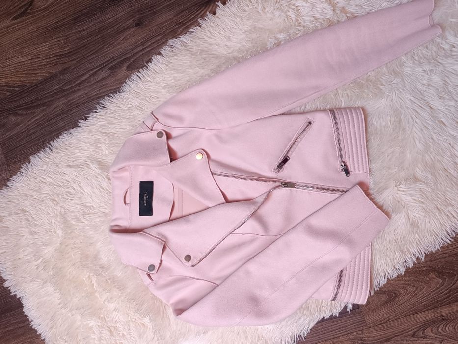 Zamszowa wiosenna kurtka ramoneska