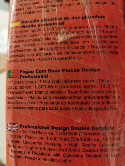 Fogão elétrico portátil