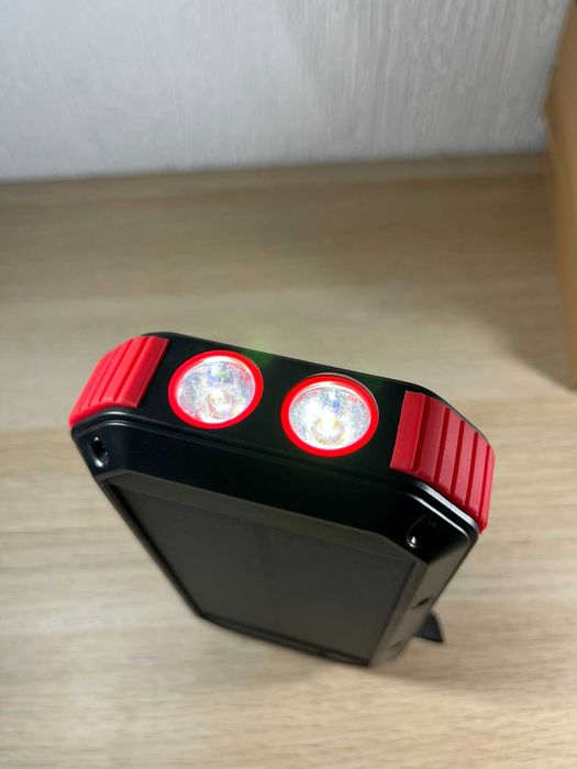 Powerbank de 30000mAh com painel solar e lanterna