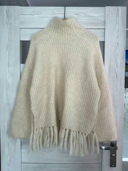 Sweter golf moher wełna H&M