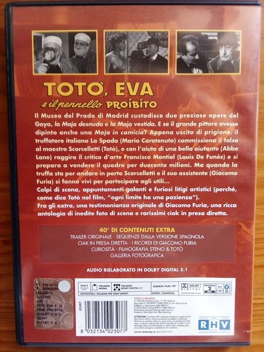 Totó, Eva e Il Pennello Proibito, Steno, Louis de Funes, sem Legendas