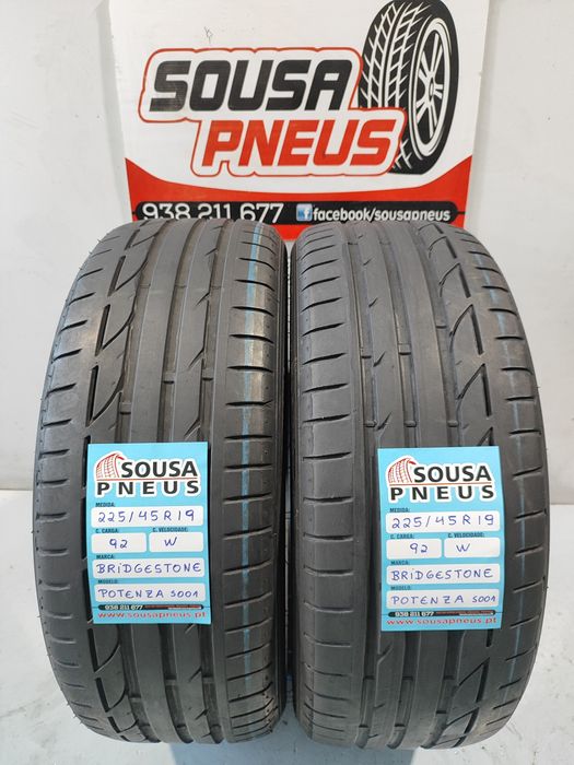 2 pneus semi novos 225-45R19 Bridgestone - Oferta da entrega - 150 EUR
