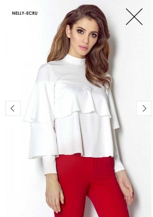 Bluzka koszula z falbankami rozm 36 / S