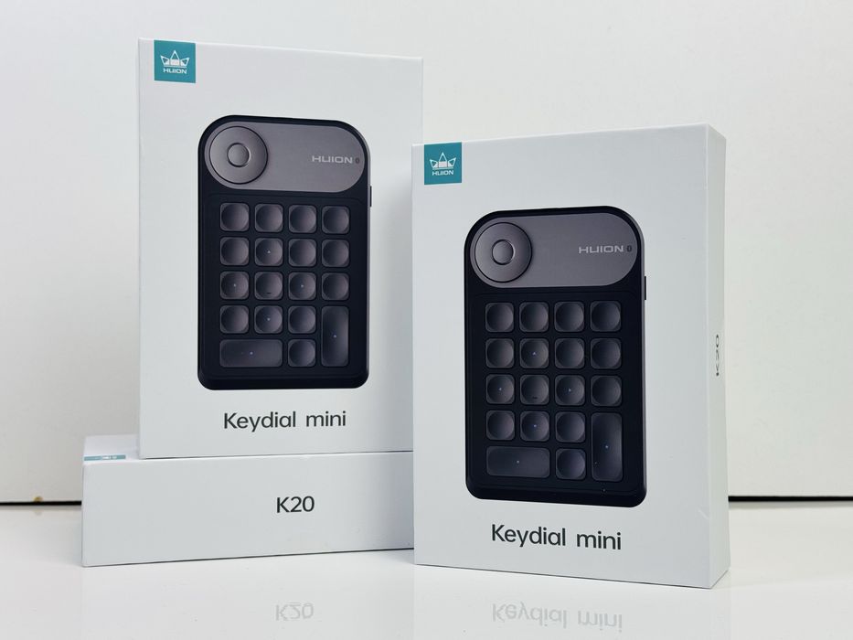 Нова Міні клавіатура Huion Keydial Mini (К20) 18 клавіш із контролером