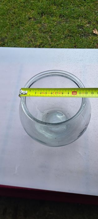 Doniczka szklana w makramie