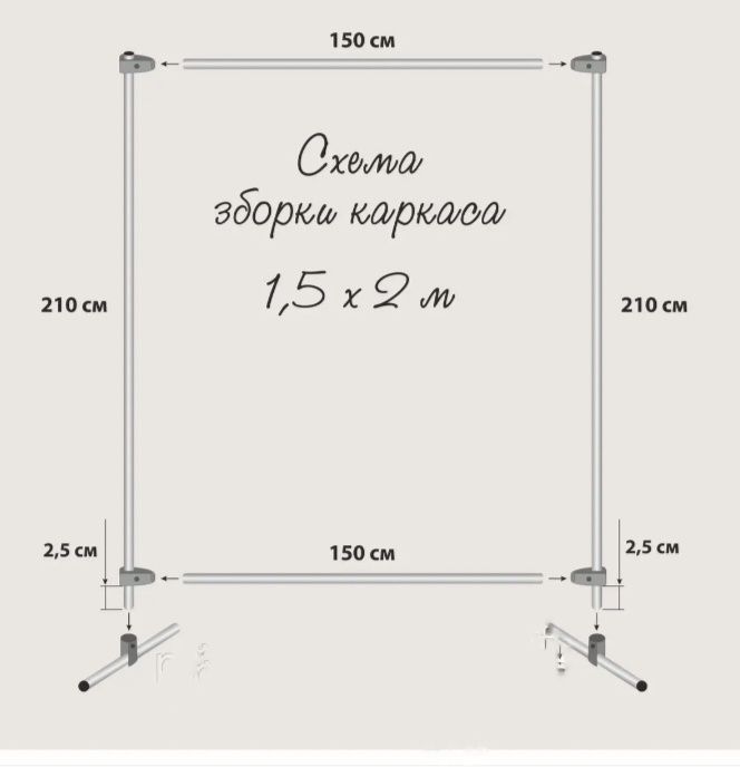 Каркас для баннера 2*1.5   2*2  2*3 Стойка под фотозону пресс волл