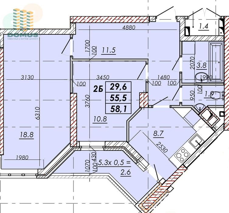 Продам 2 комн 59м2 ЖК Реал парк/ Real Park! Черемушки / Малиновский