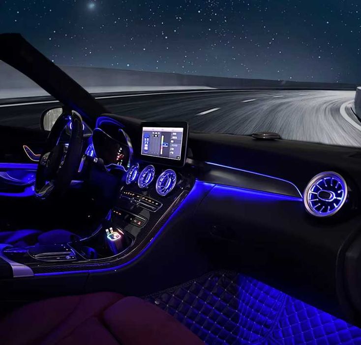 Kit 64-cores Luz Ambiente para Mercedes Classe-C