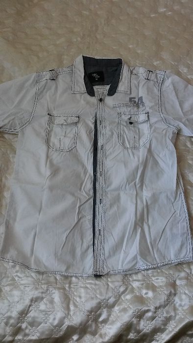 Koszula, 100% bawełna, pagony, Cedar Wood State, bluzka biała lekka, M