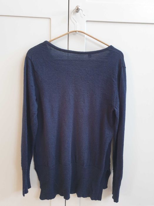 Granatowy sweter 100% wełna BPC Collection 36 38