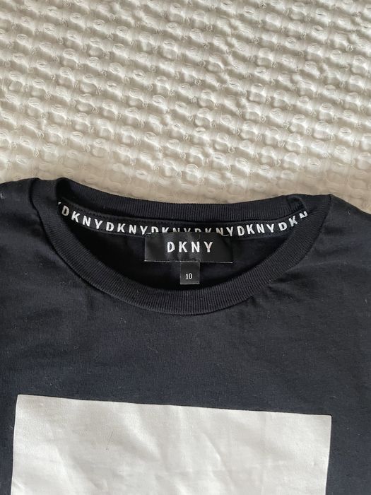 Koszulka bluzka z długim rekawem czarna dkny 140 10l wednesday