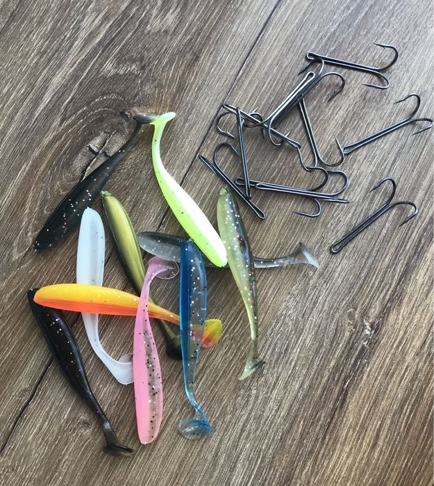 Силикон, силиконовые приманки, крючки, двойники, карабины застёжки