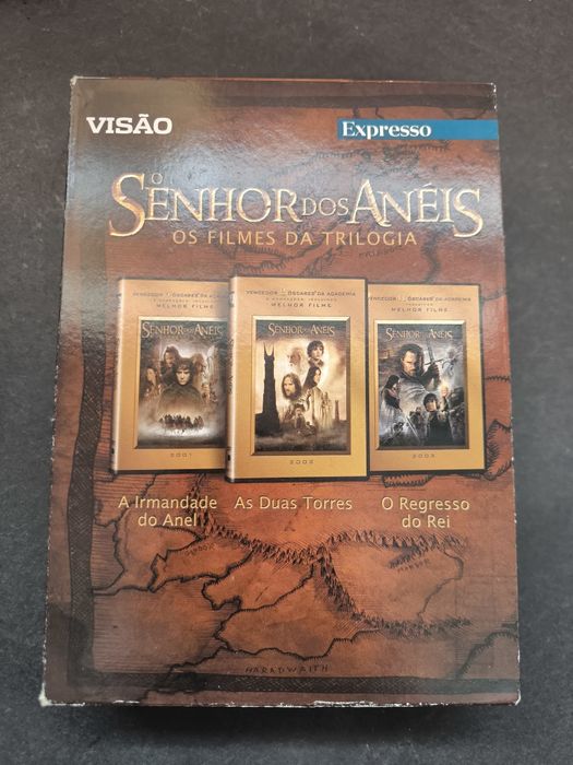 Conjunto DVD senhor dos anéis. 
1º DVD 2001 a irmandade do anel, 2º DV