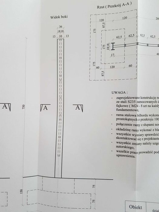 Konstrukcja Reklamowa,  solidna, dwustronna , bilboard