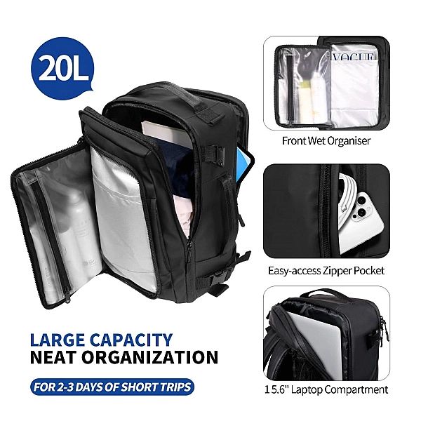 Plecak Tech-Protect Defender S50 do Ryanair & Wizzar, na laptopa 20L -
