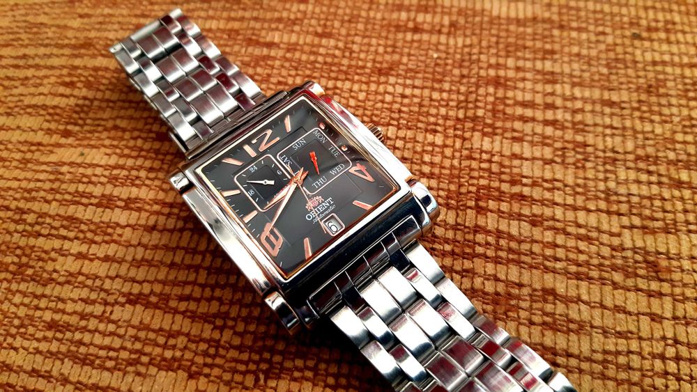 ORIENT automatic kwadratowy zegarek, vintage  perfekt stan