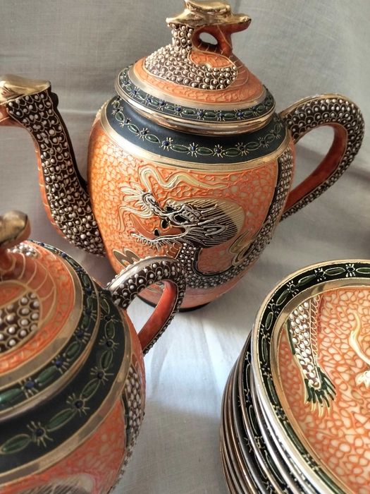 Serviço de chá japonês Moriage Dragonware