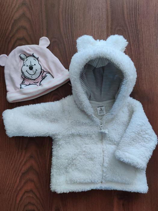 Ciepła bluza Carter's 3m gratis czapeczka Kubuś
