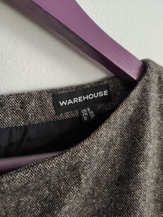 Sukienka elegancka Warehouse XS 34 8 tulipan na zimę jesień gruba