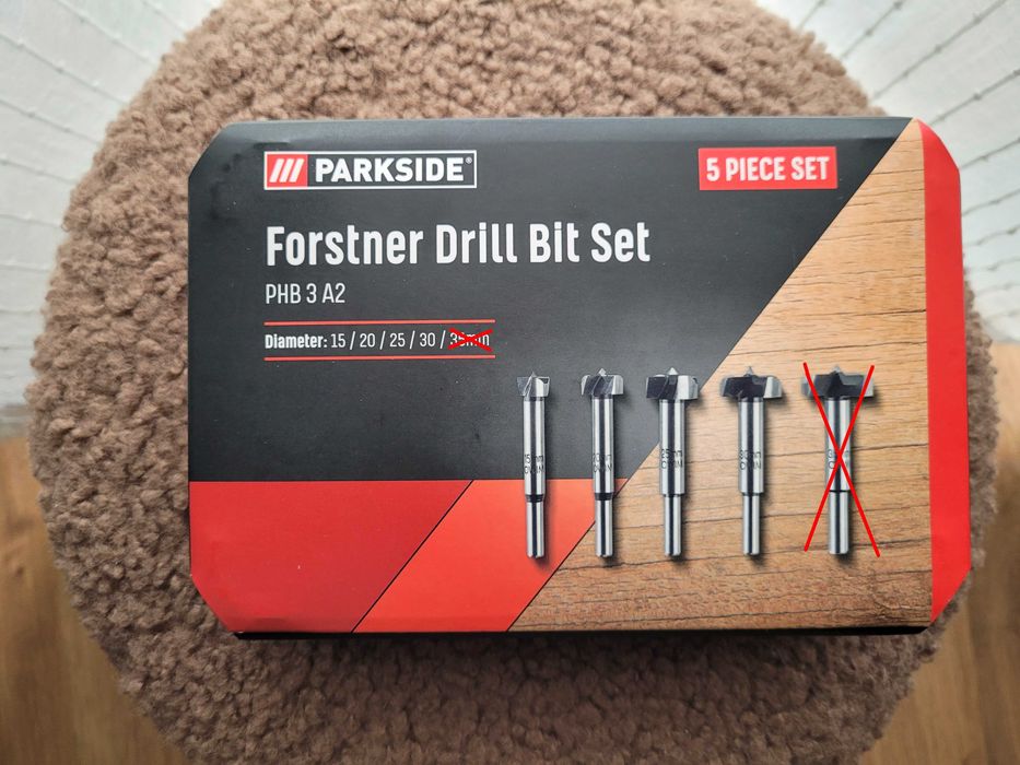 Zestaw wierteł do drewna Parkside PHB 3 A2 Forstner