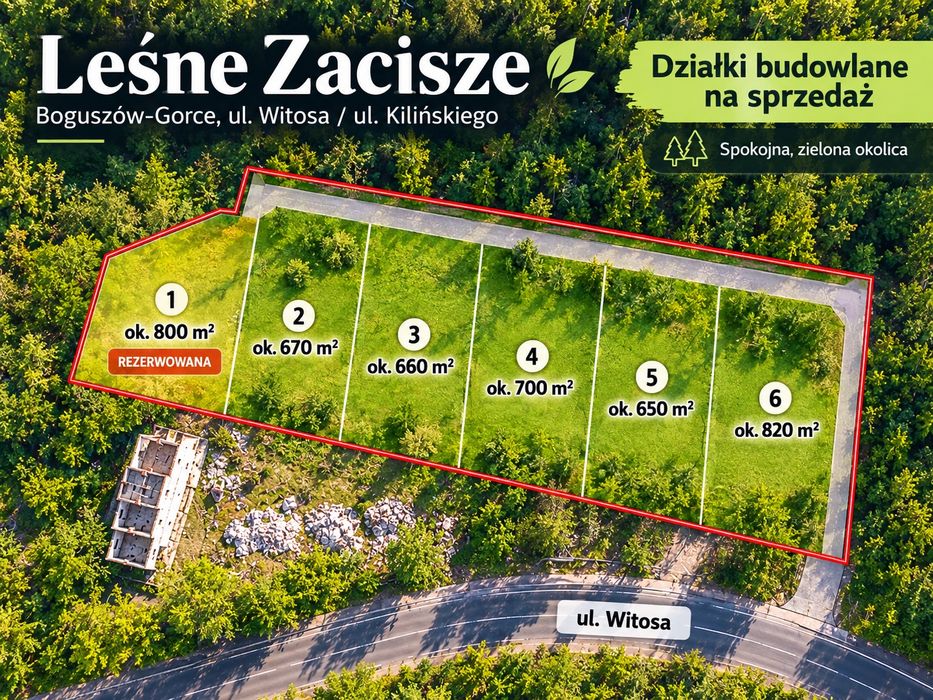 Działka budowlana 670 m² | Boguszów-Gorce | Leśne Zacisze