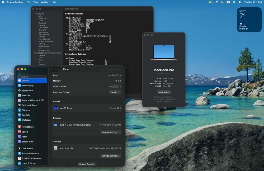 Ноутбук Apple MacBook Pro 16" M1 (2021) | 16/512GB | Space Gray