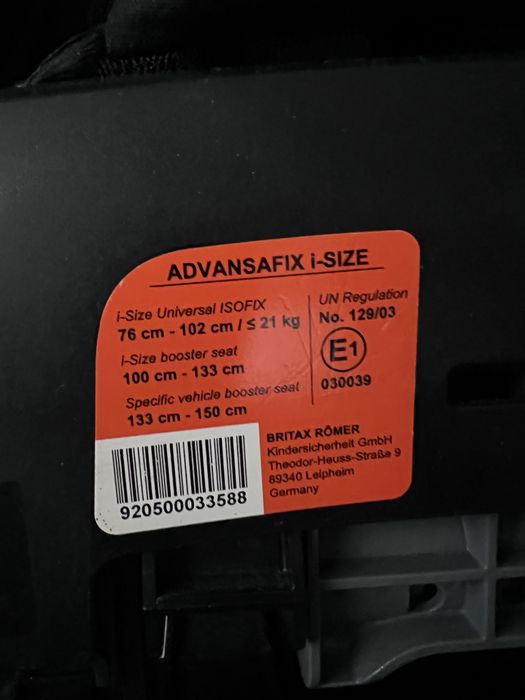 Автокрісло Britax romer advansafix