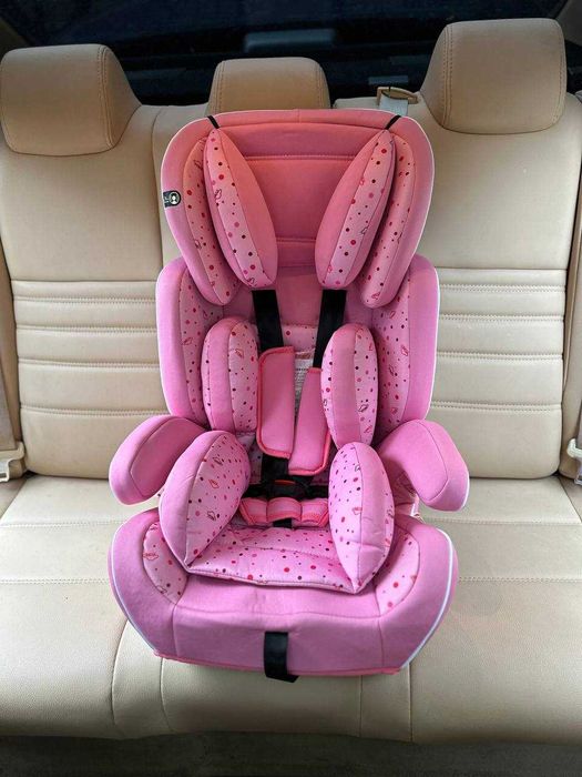 Автокресло детское розовое для девочеки девчачие автокрісло в авто