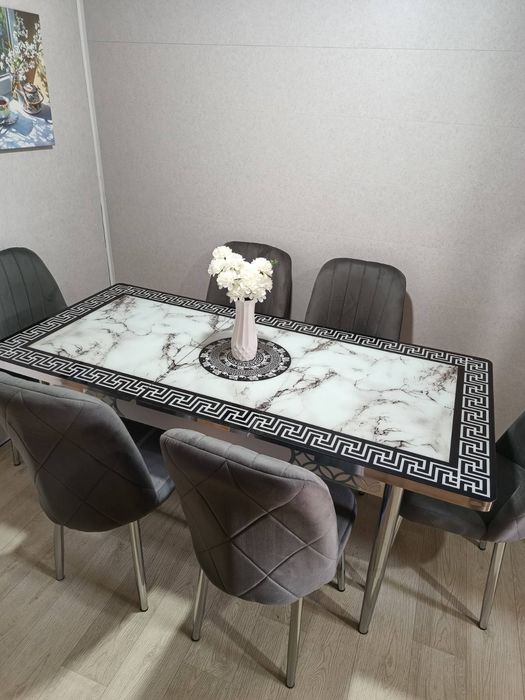 Стіл, стол обеденный кухонный раскладной 4/6 стульев. Аріс