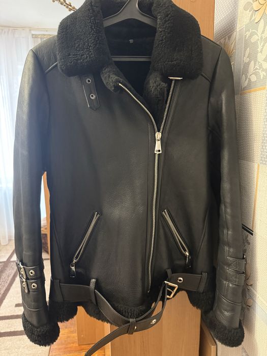 Кожаная дубленка на овчине