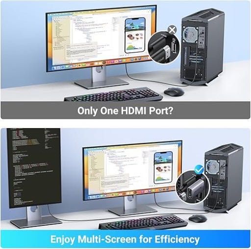 UGREEN Zestaw adapterów 4K DisplayPort 1.2 do HDMI 2.0