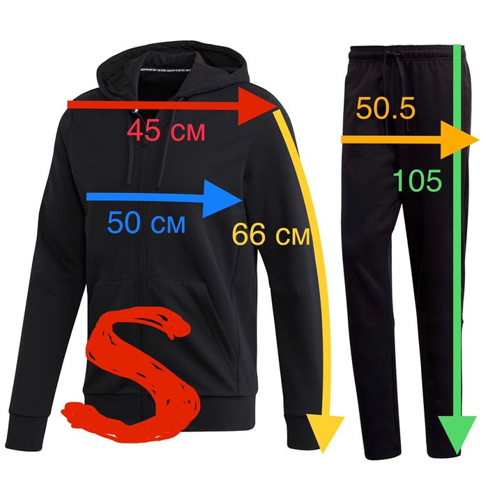 Костюм adidas мужской оригинал черный ластик весна S 44 46