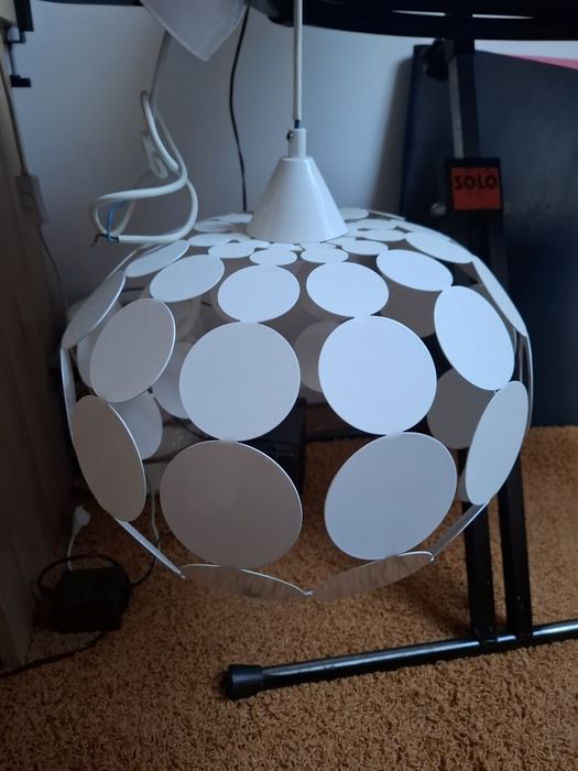 Lampa abażur sufitowa metalowa