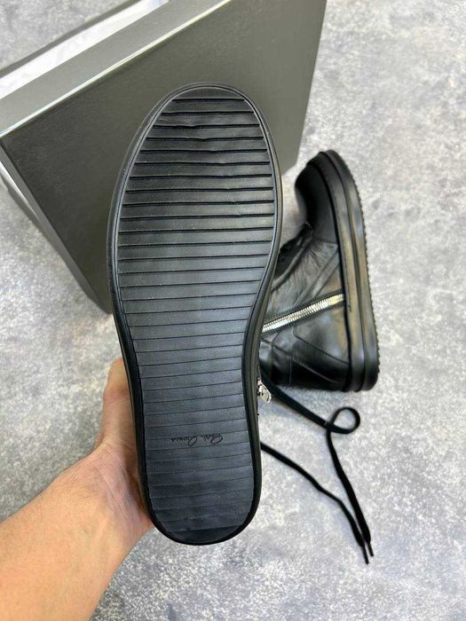 Rick Owens GEOBASKET кеды 43 44  кросівки кеди чорні jumbo lace laces