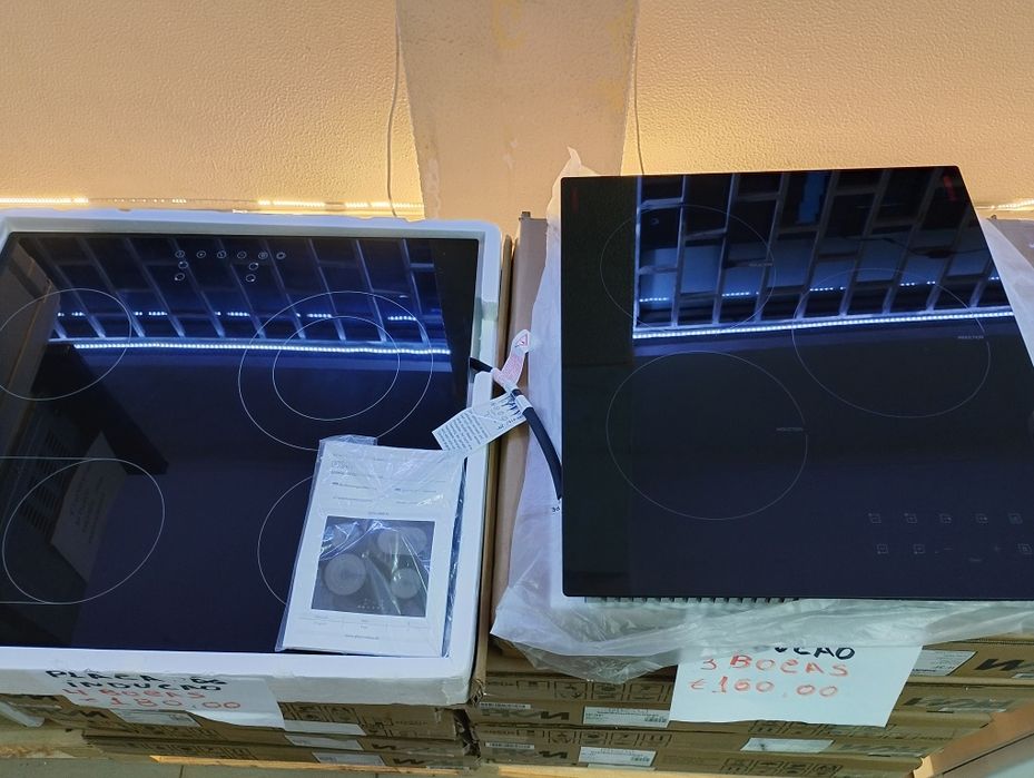 Placa de indução novo  temos com 4 zonas e 3 zonas