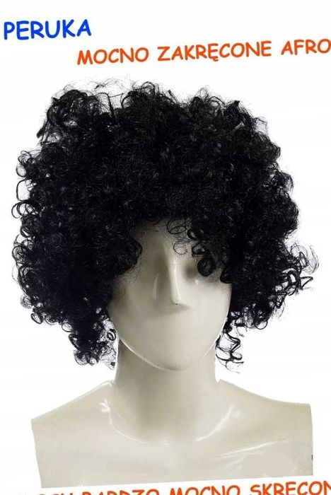 Peruka Afro CZarna -HIT imprezy