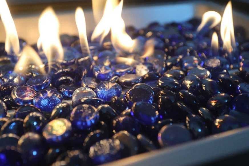 Palenisko gazowe - stół ogrodowy technorattanowe