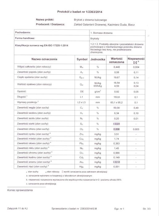 Brykiet drzewny 100% Buk, RUF, suchy, Producent 1000kg Transport Winda