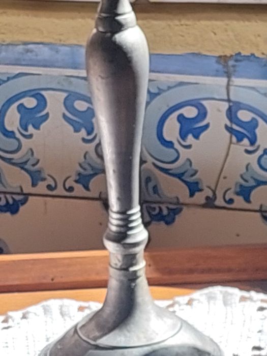 CANDELABROS ESTANHO de 5 lumes muito antigos e bonitos