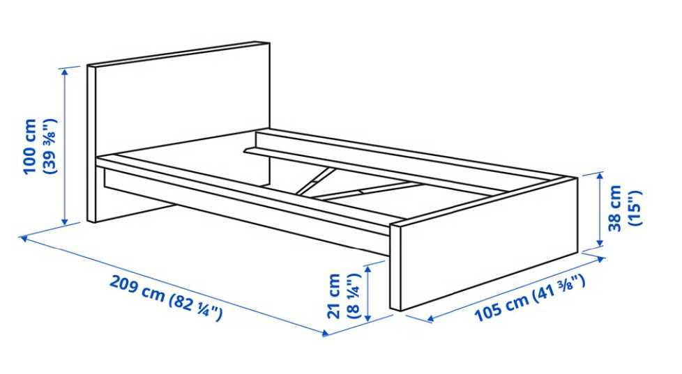 Rama łóżka MALM, 90x200cm