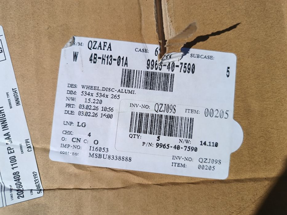 Felga Mazda 19cali