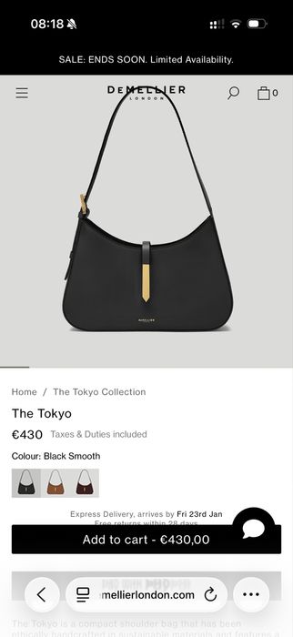 Оригінальна шкіряна сумка Demellier