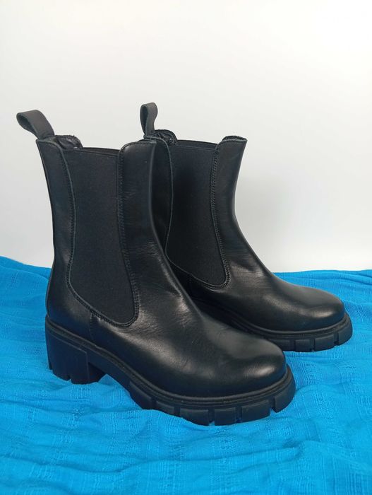 Jonak Paris ekskluzywne botki skóra leather 37