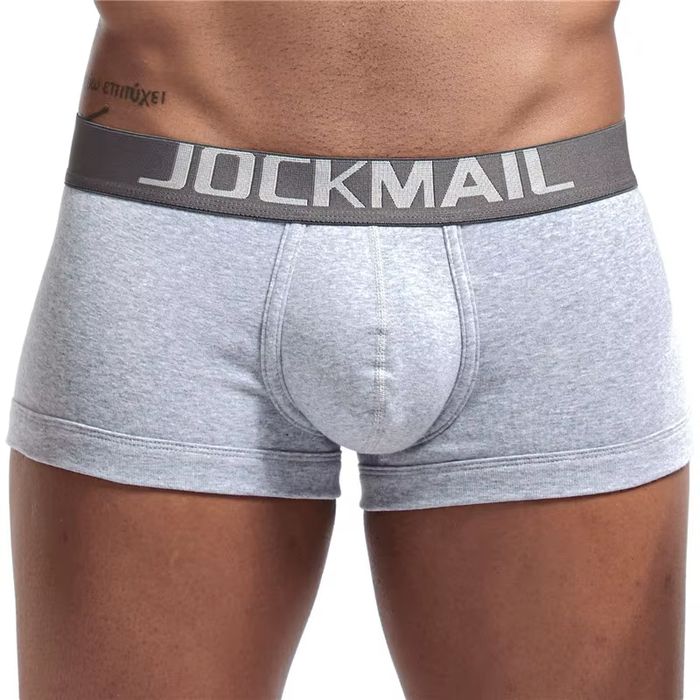 Męskie bawełniane bokserki z ringiem efekt PUSH-UP - JOCKMAIL - M