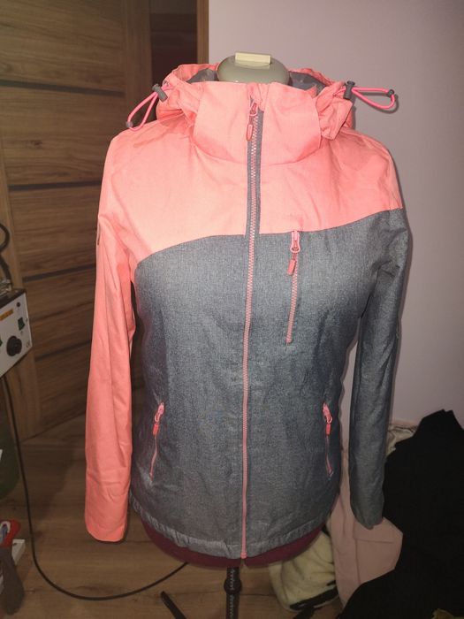 Kurtka wodoodporna szaro-pomarańczowa Cropp rozmiar L