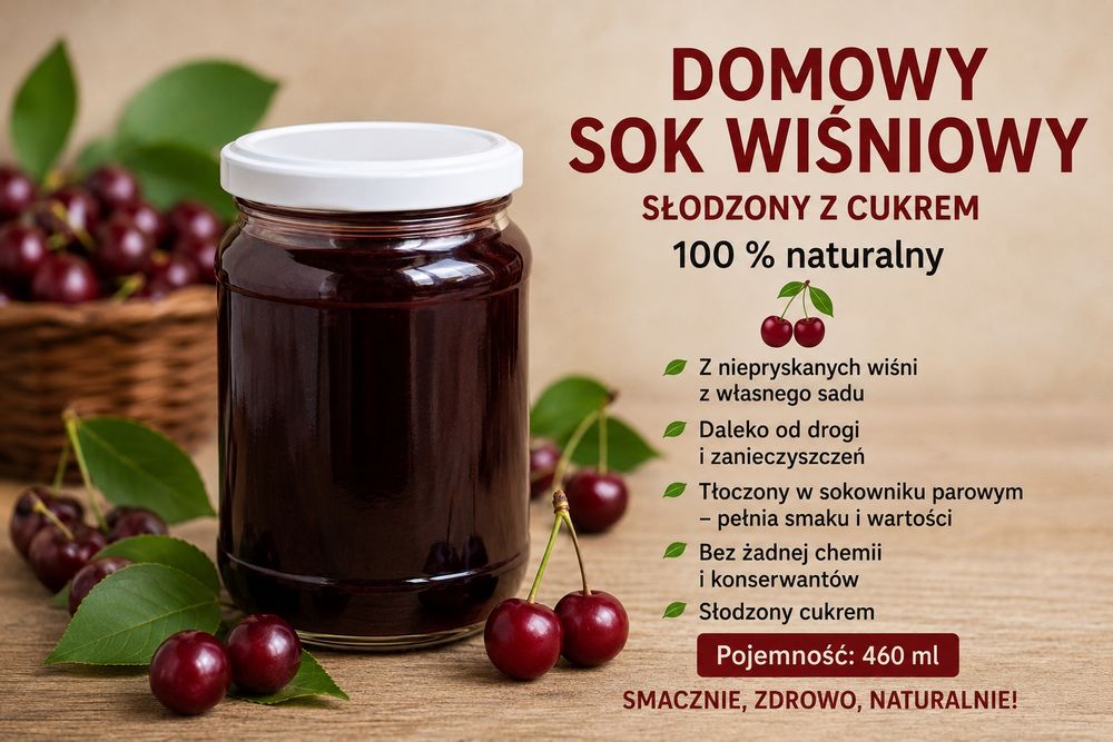 Domowy sok wiśniowy 460 ml