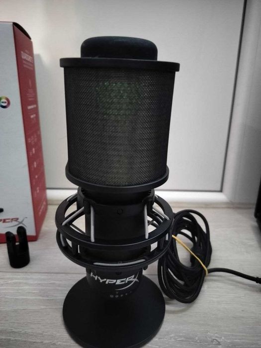 Комплект: Мікрофон HyperX QuadCast S + пантограф та поп-фільтр Fifine U1