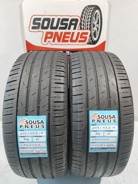 2 pneus semi novos 245-45R19 Hankook - Oferta dos portes